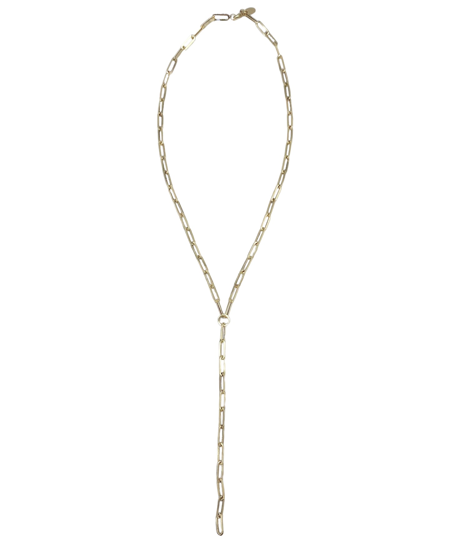 14k Lariat Chain Necklace