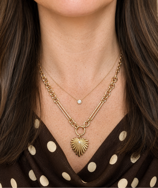 14k Mixed Link Open Chain with Clasp