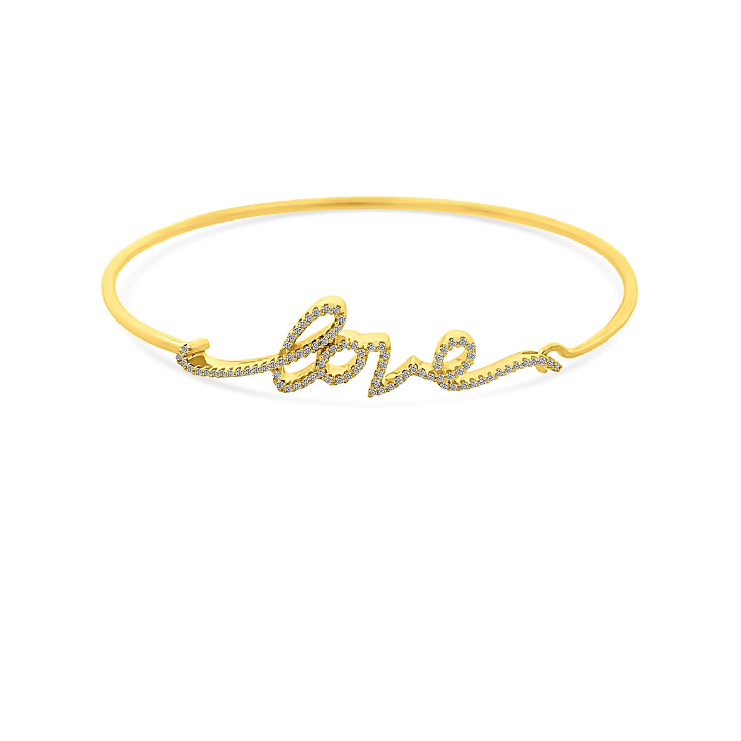 14k Love Wire Bangle