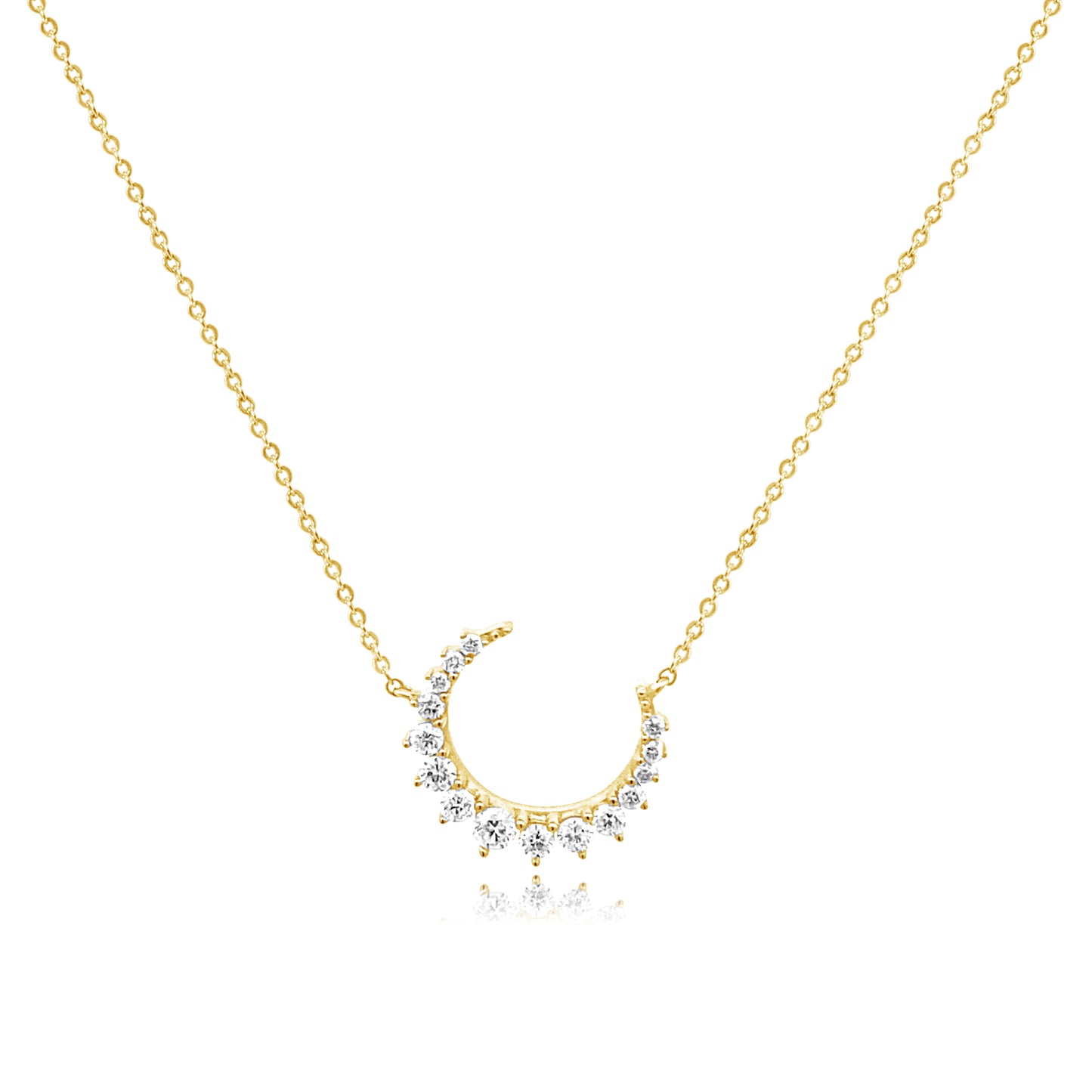 14k Crescent Moon Necklace