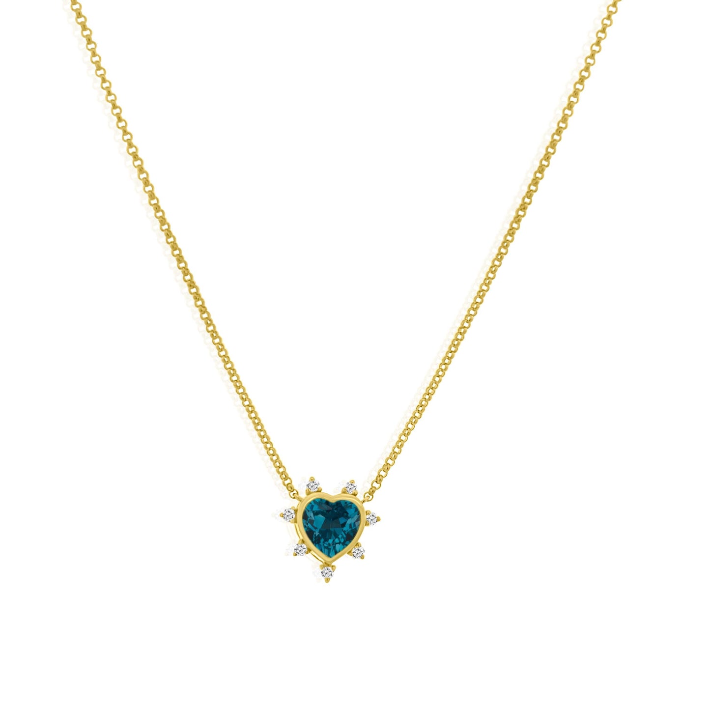 14k Peridot Heart Necklace