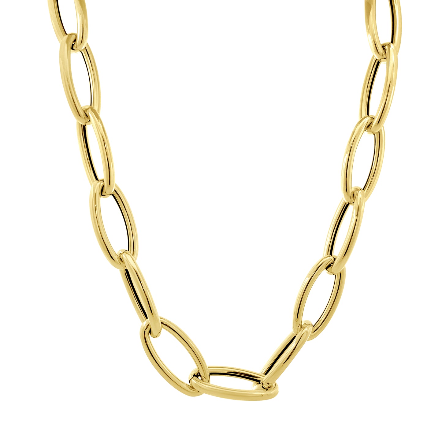 14k Large Puffy Oval Chain