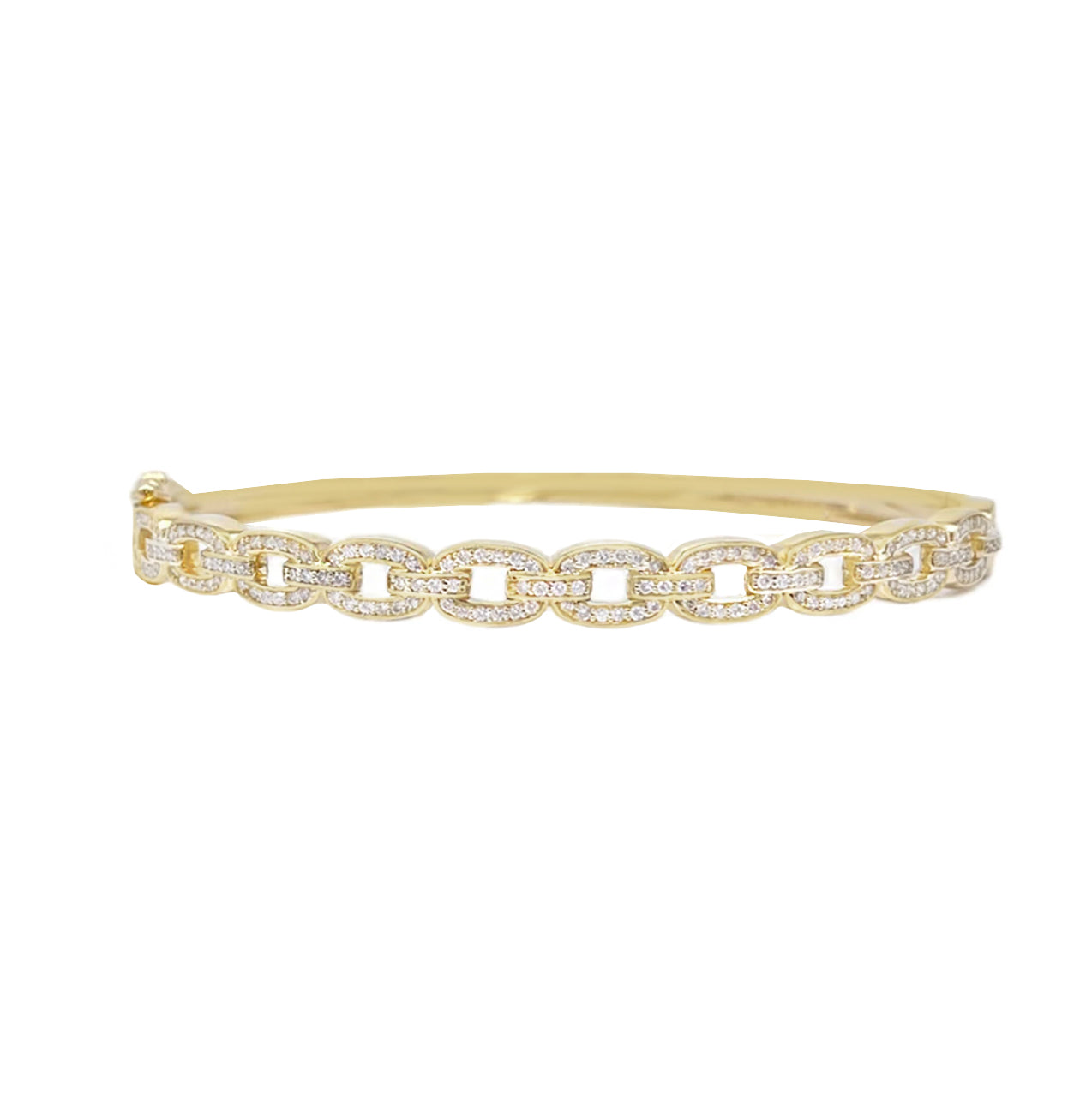 14K Chain Link Bangle