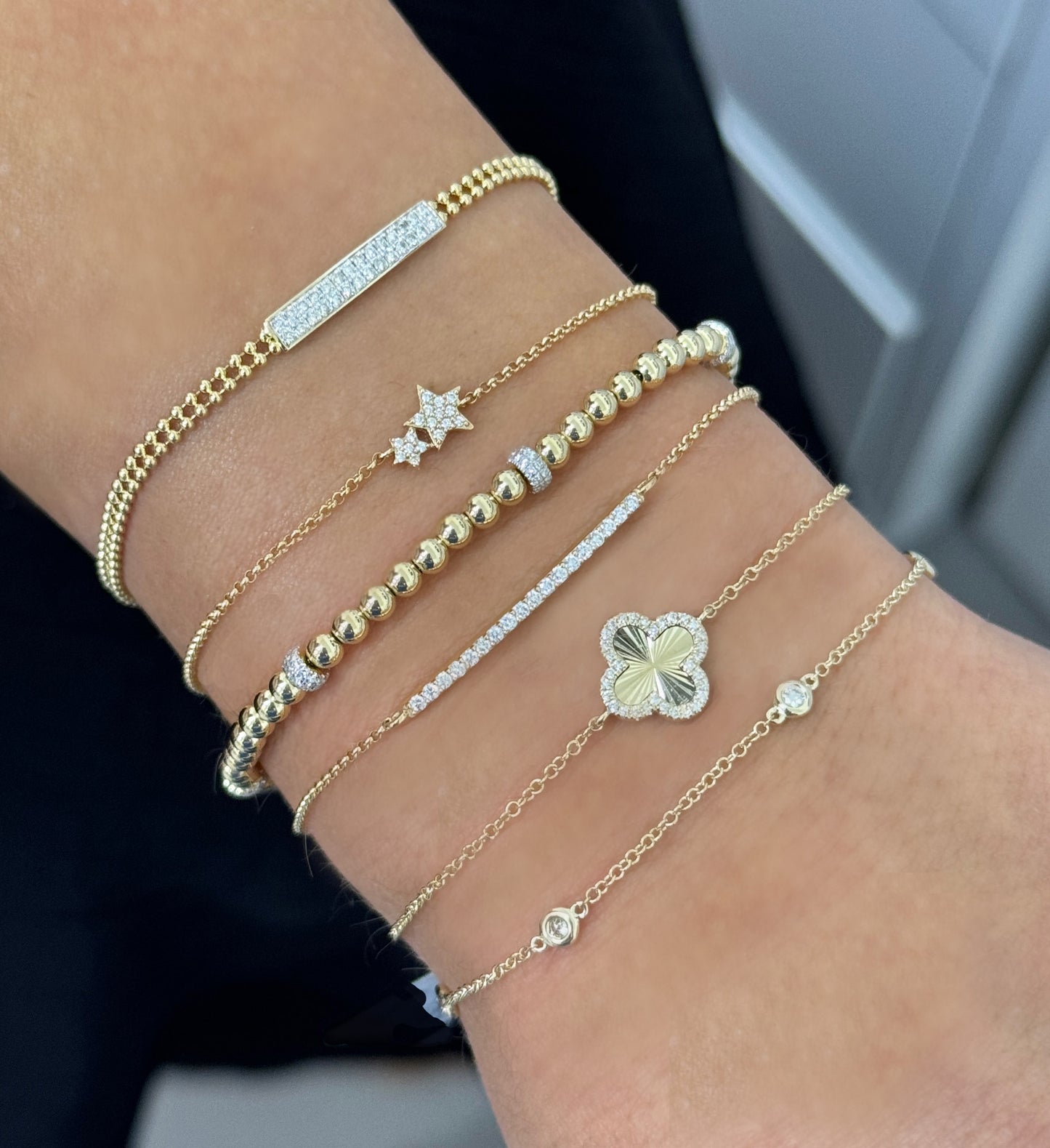 14k Shining Clover Bracelet