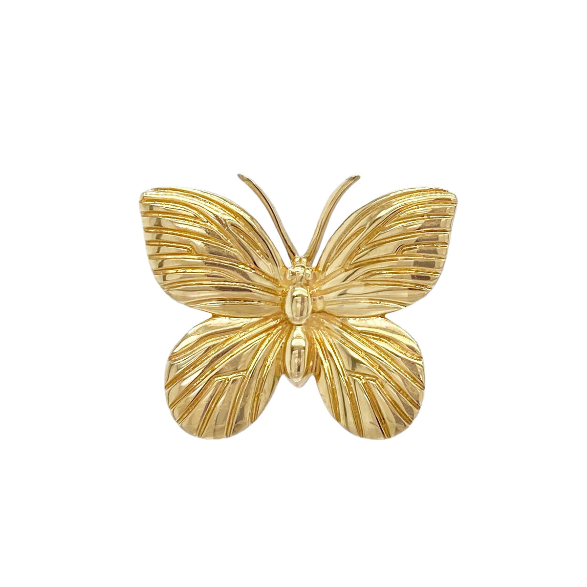14k Fluted Butterfly Ring