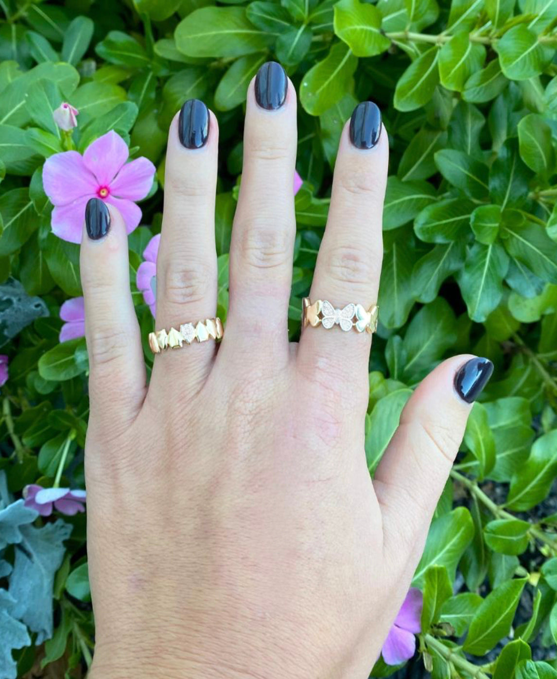 14k Butterfly Band Ring