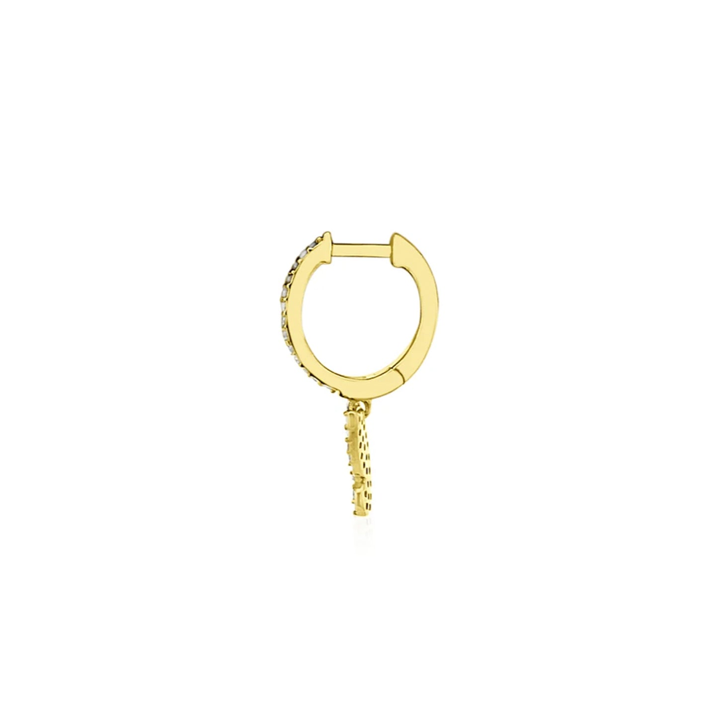 14K Half Flutter Butterfly Huggies