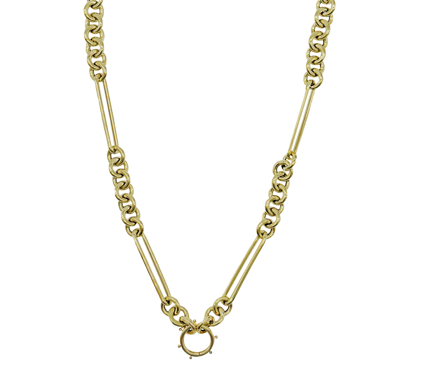 14k Mixed Link Open Chain with Clasp