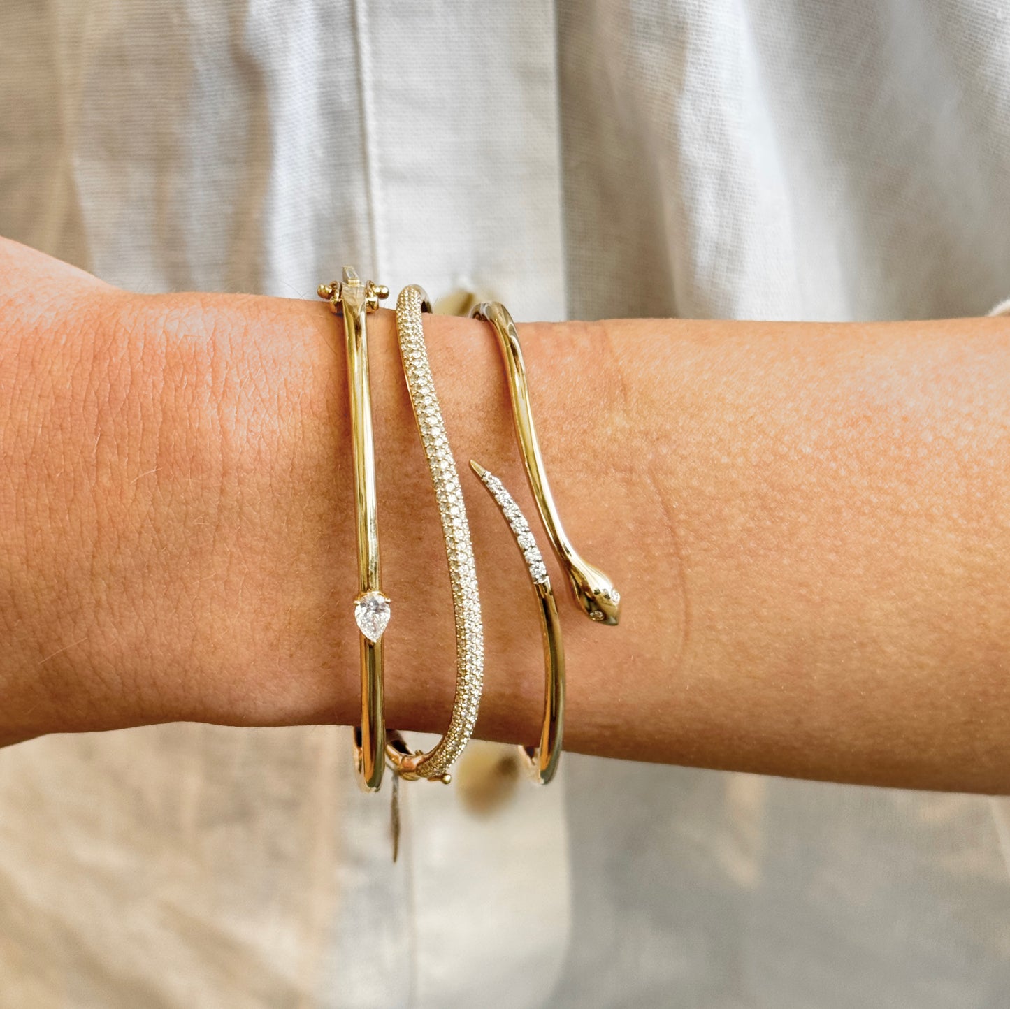 14k Snake Bangle