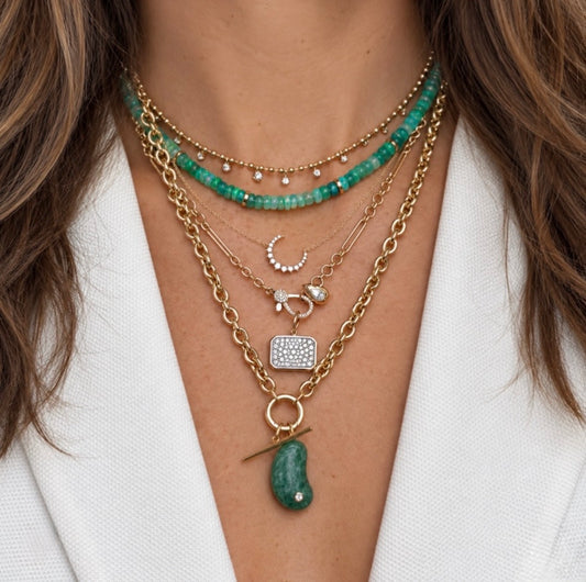14k Crescent Moon Necklace