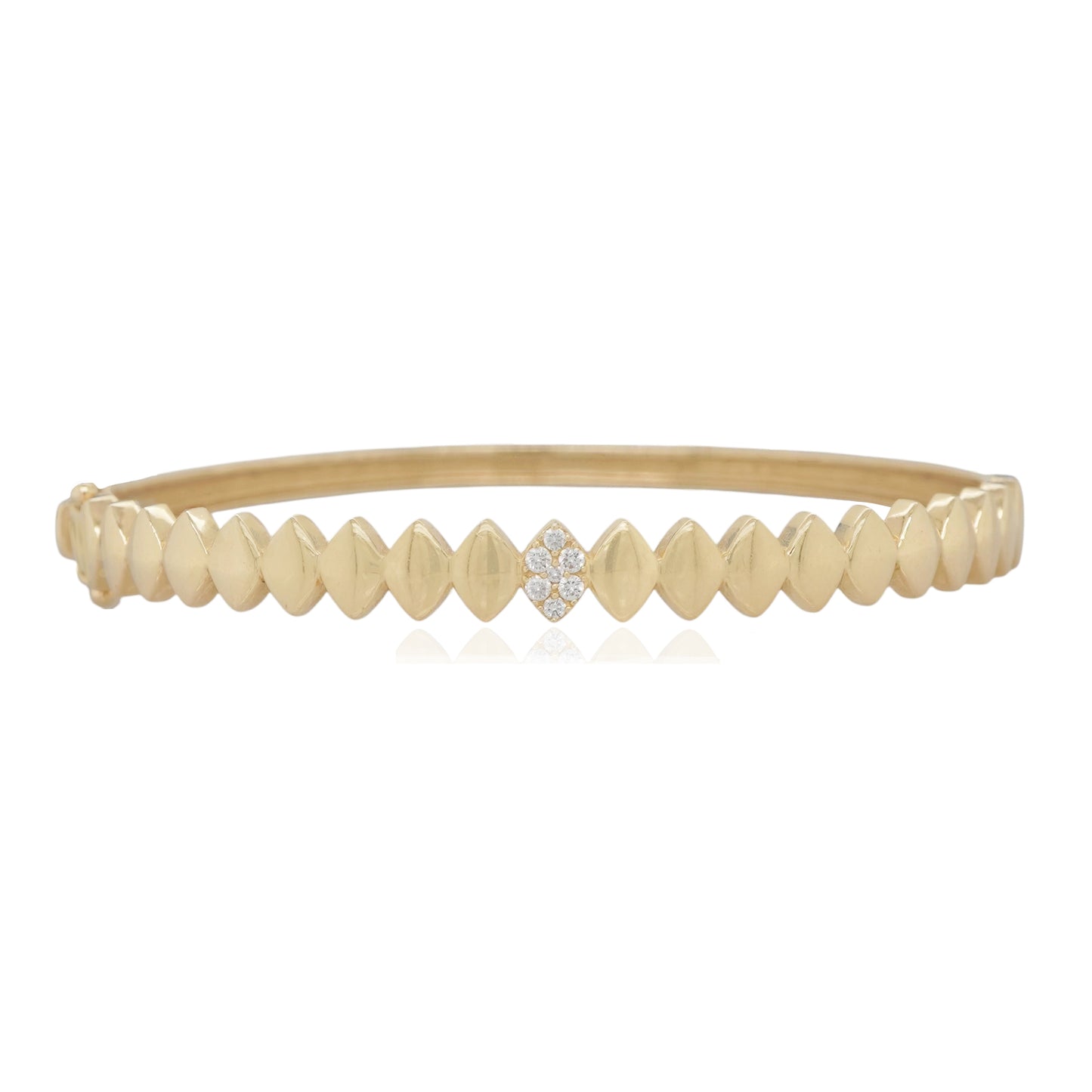14K Marquis Diamond Bangle