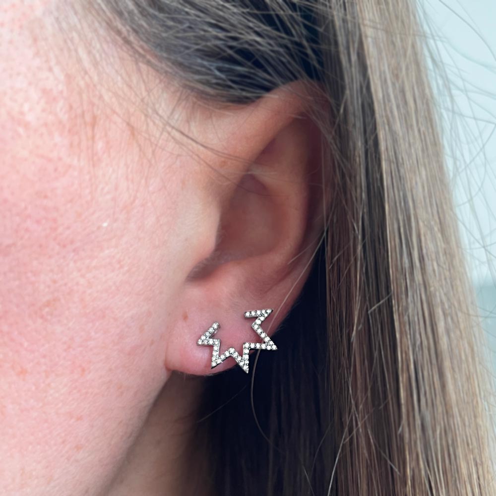 Diamond Open Starburst Studs