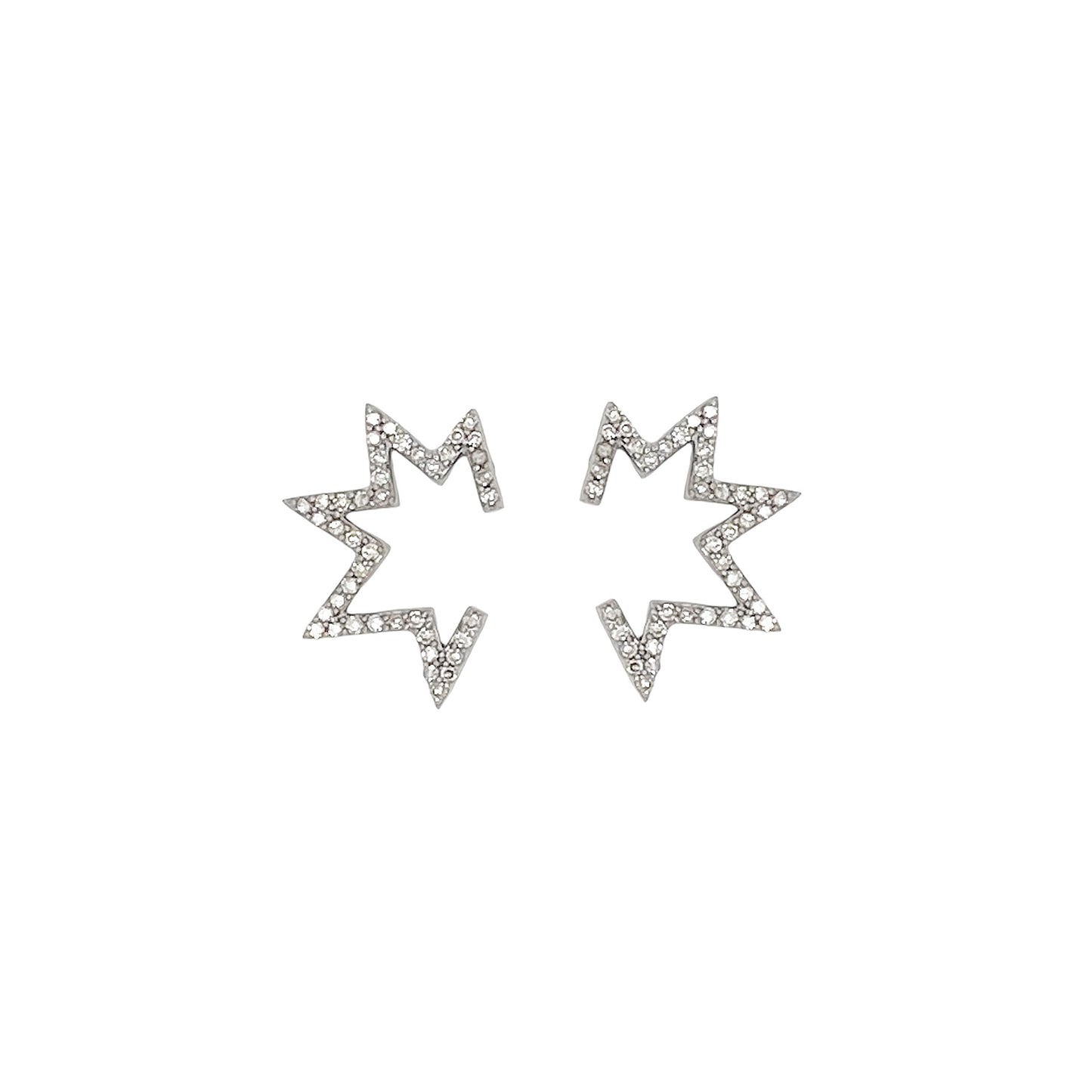 Diamond Open Starburst Studs