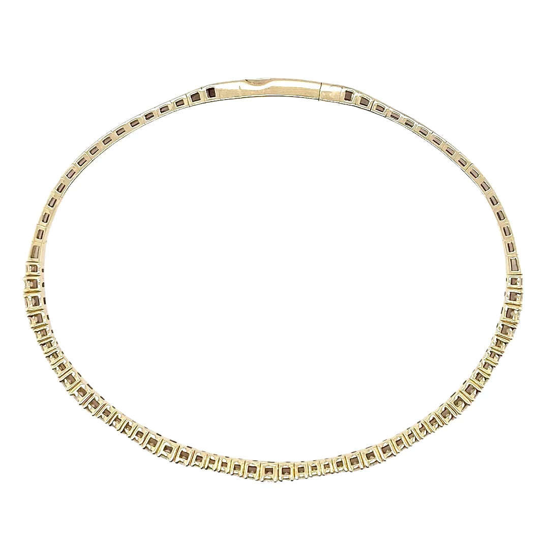 14k Wavy Flex Diamond Bangle