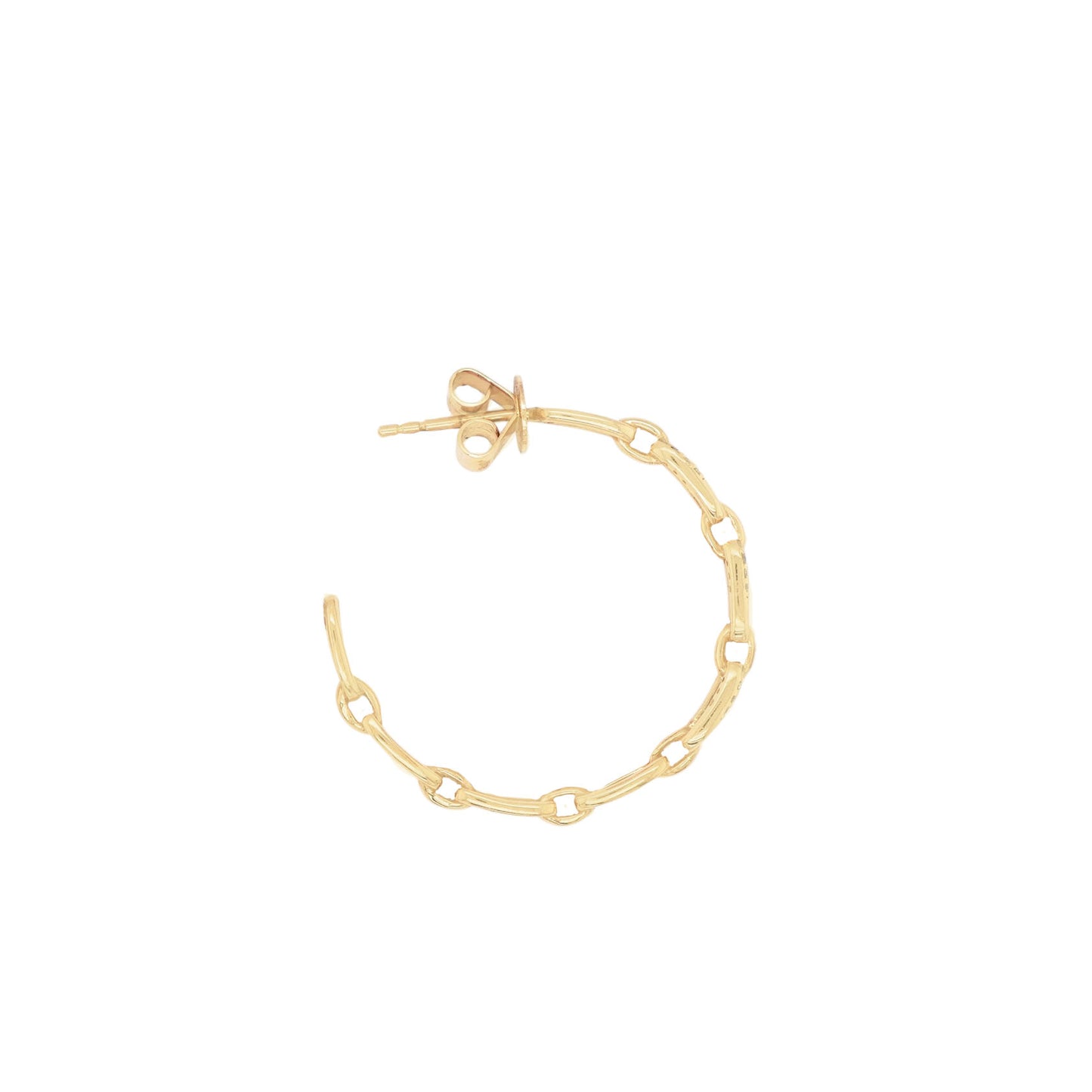 14k Chain Link Hoops