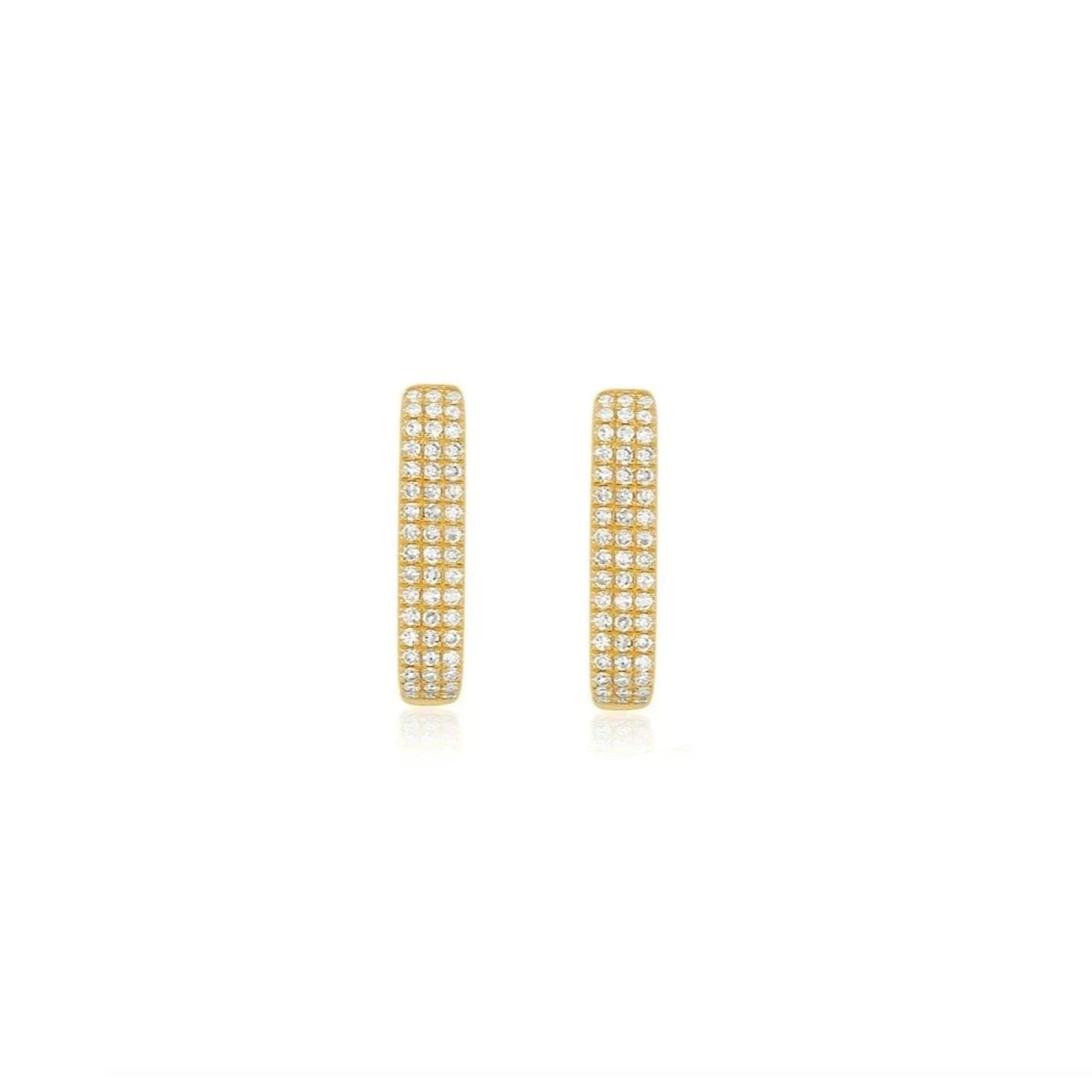 14K "The Fav" Paperclip Huggies