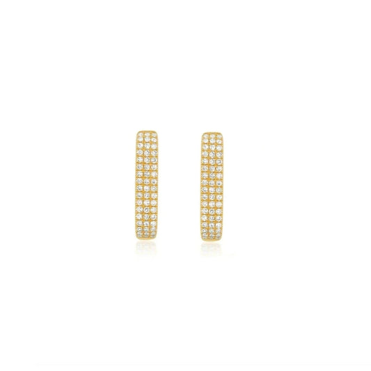 14K "The Fav" Paperclip Huggies