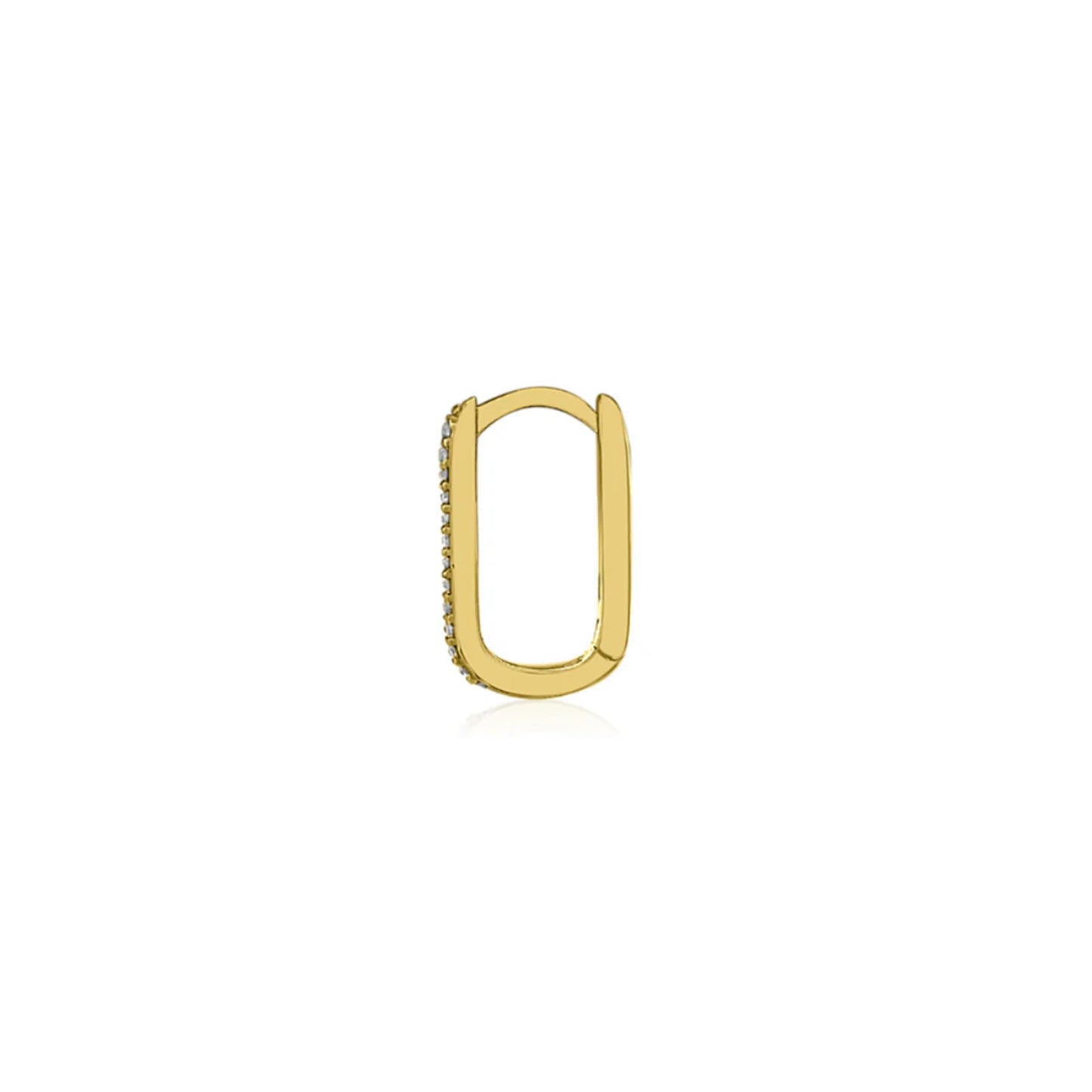 14K "The Fav" Paperclip Huggies
