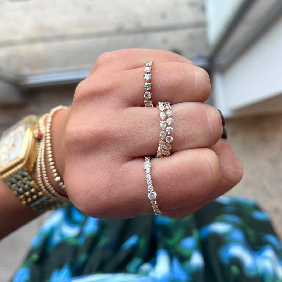 14k Gold Stacked Band