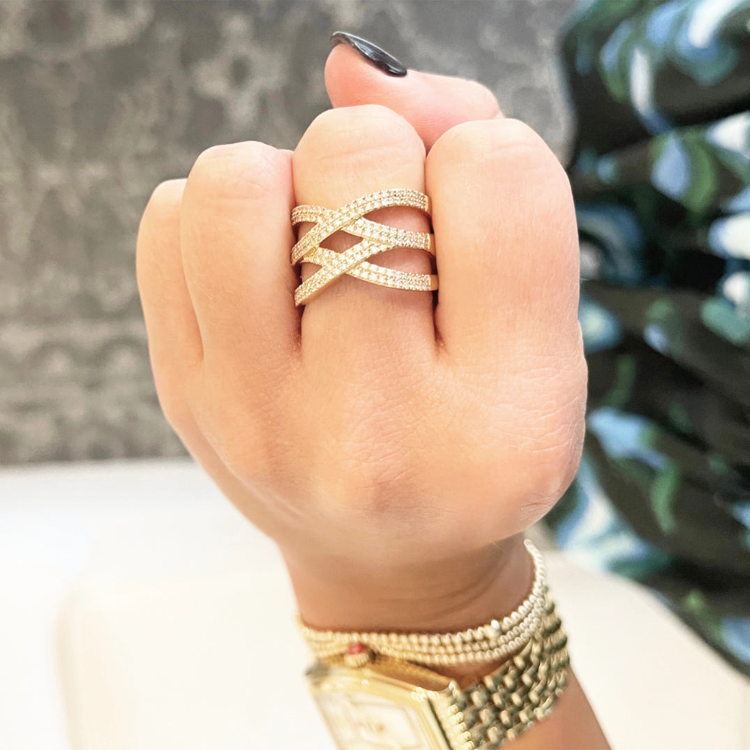 14k Gold Basket Ring