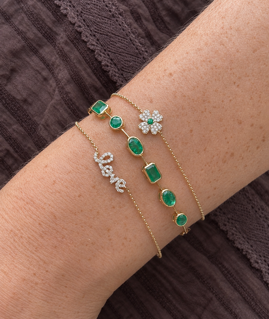 14k Cursive Love Bracelet