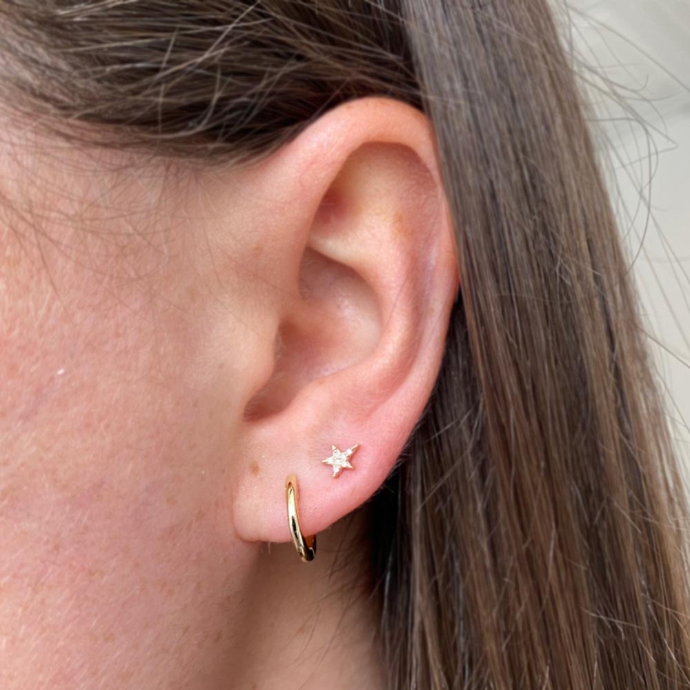 14K Shooting Star Stud