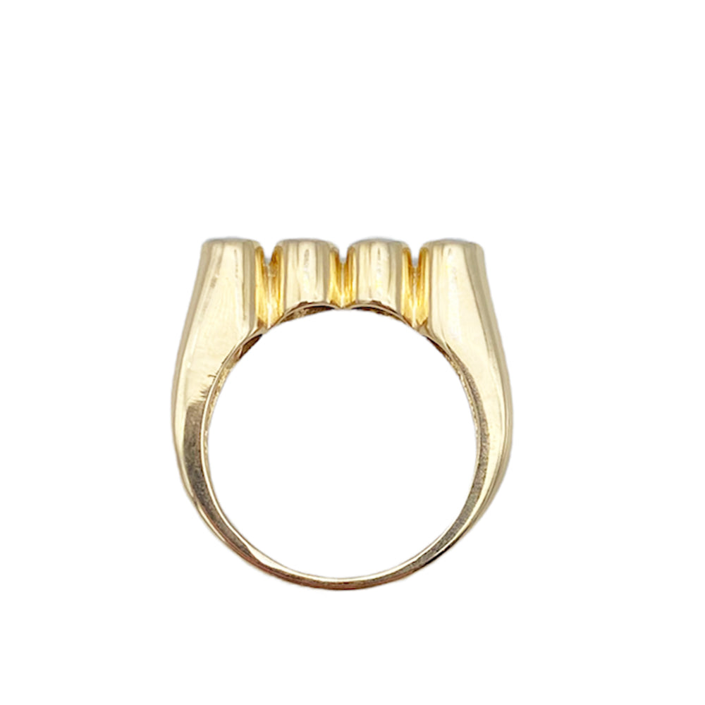 14k Diamond Stevie Retro Ring