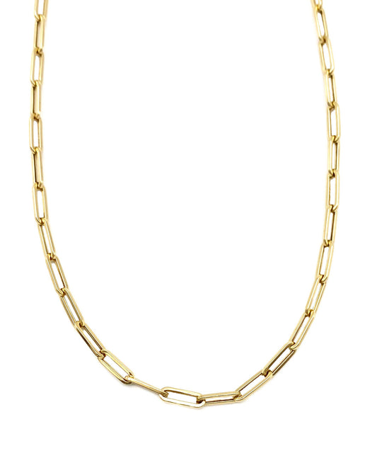 14k Gold Paper Clip Chain