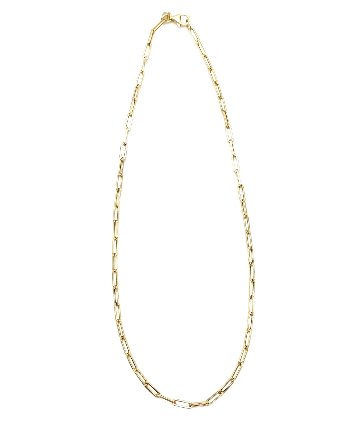 14k Gold Paper Clip Chain