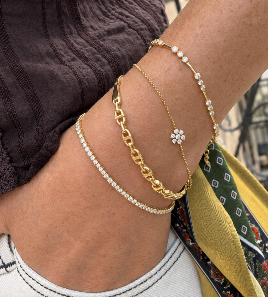 14k Graduated Trio Bracelet