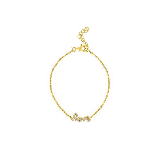 14k Cursive Love Bracelet