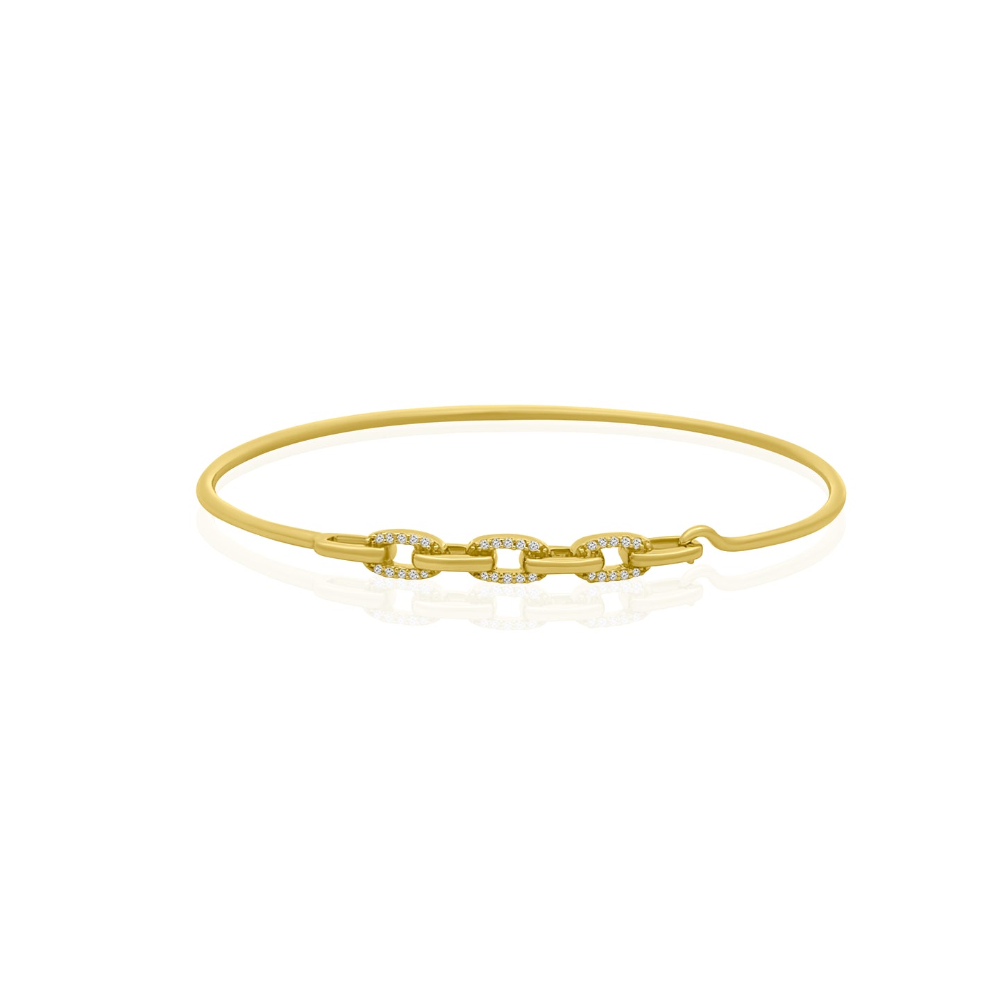 14k Chain Link Wire Bangle