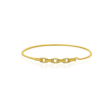 14k Chain Link Wire Bangle