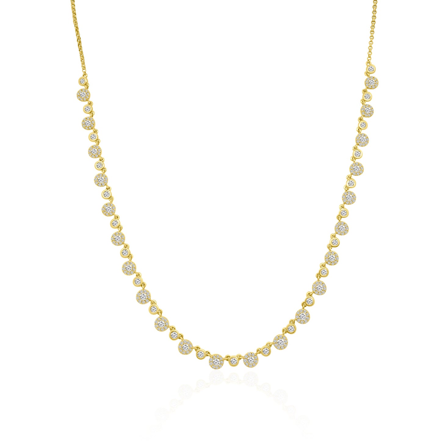 14k Bubble Tennis Necklace