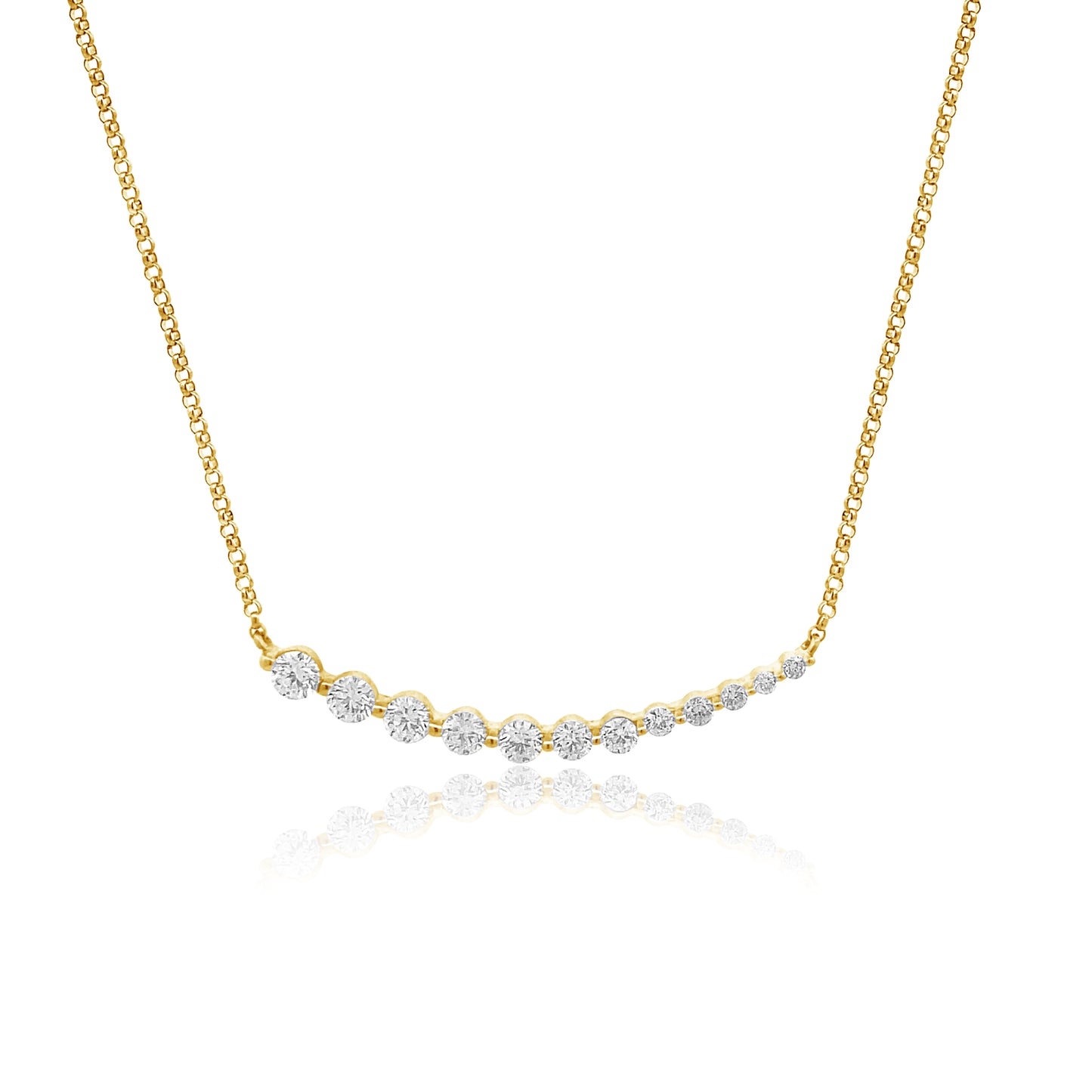 14k Graduating Bar Necklace