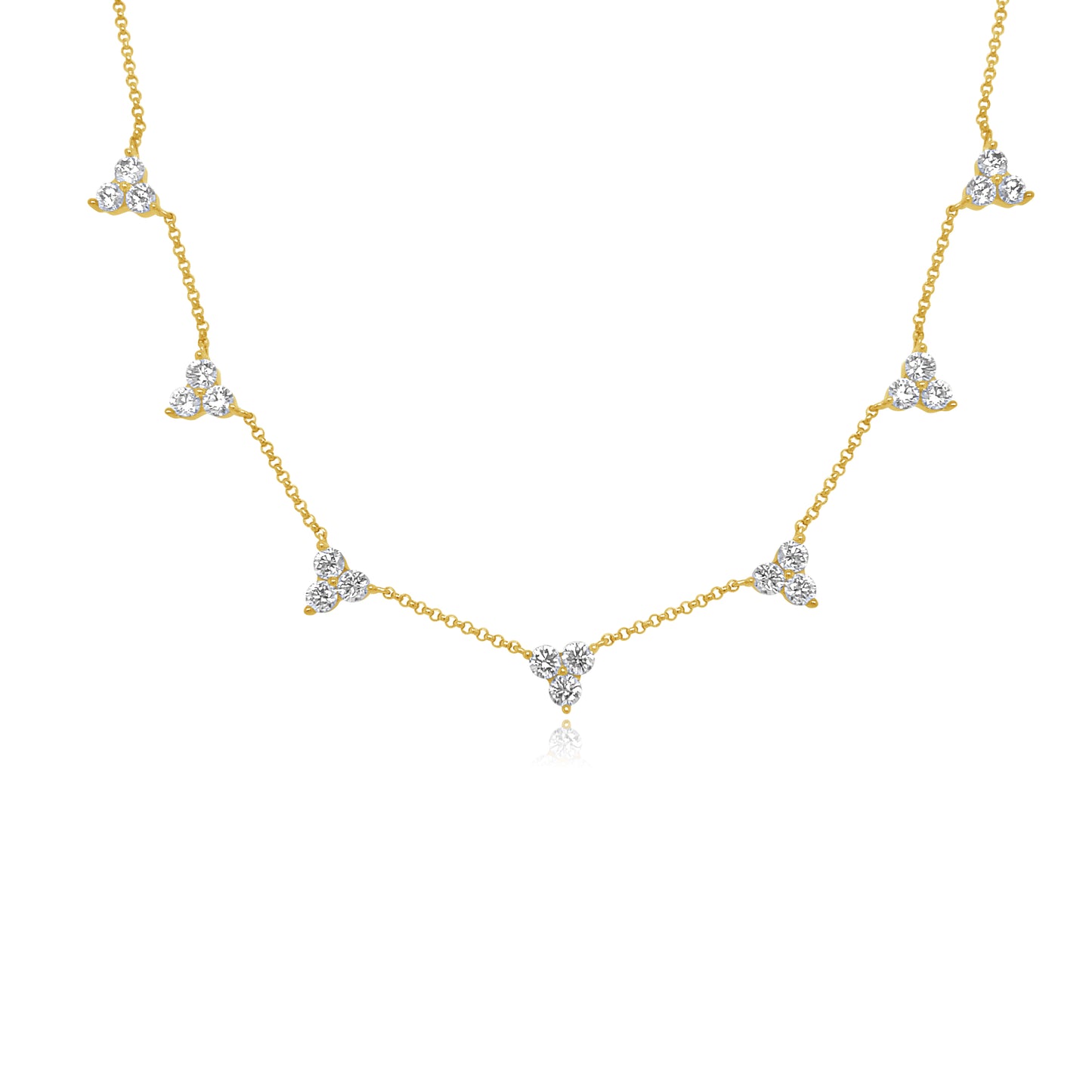 14k Large Trio Diamond Necklace
