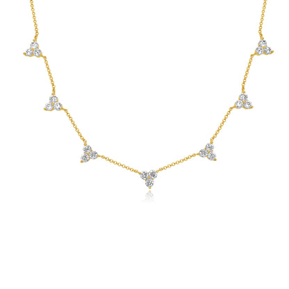 14k Large Trio Diamond Necklace