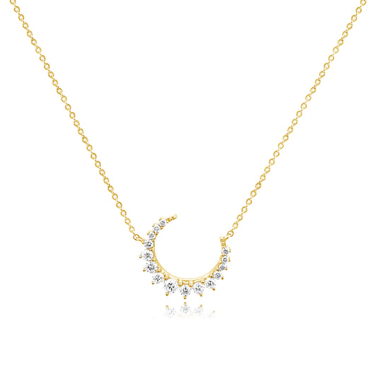 14k Crescent Moon Necklace