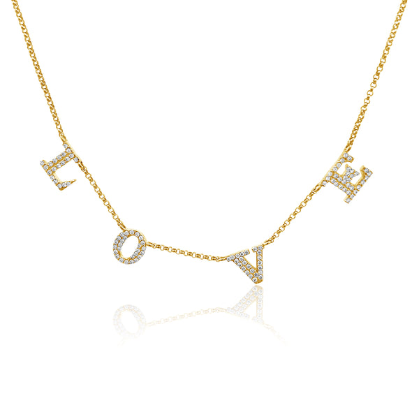 14K Bold Love Station Necklace