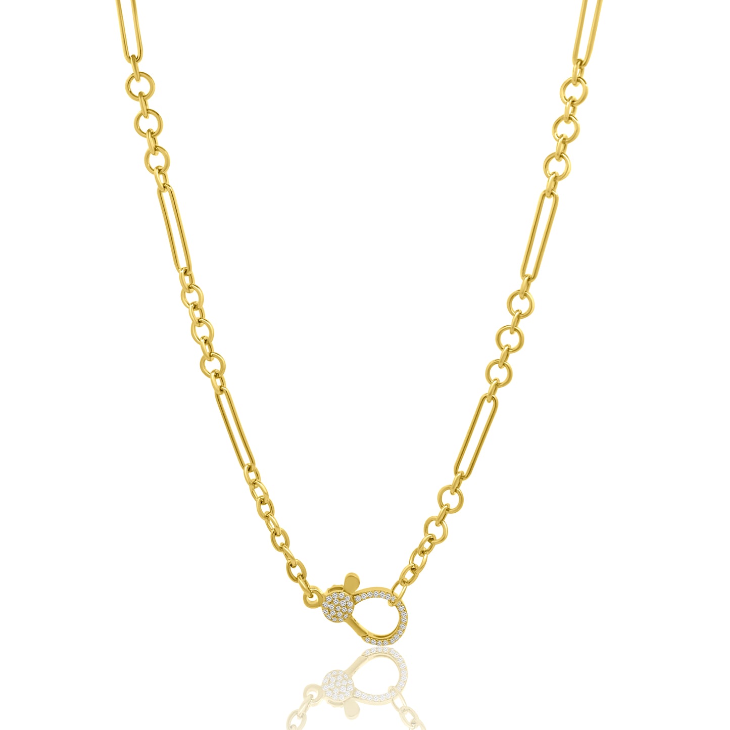 14k Mixed Link Clasp Chain