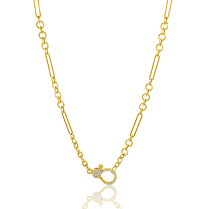 14k Mixed Link Clasp Chain