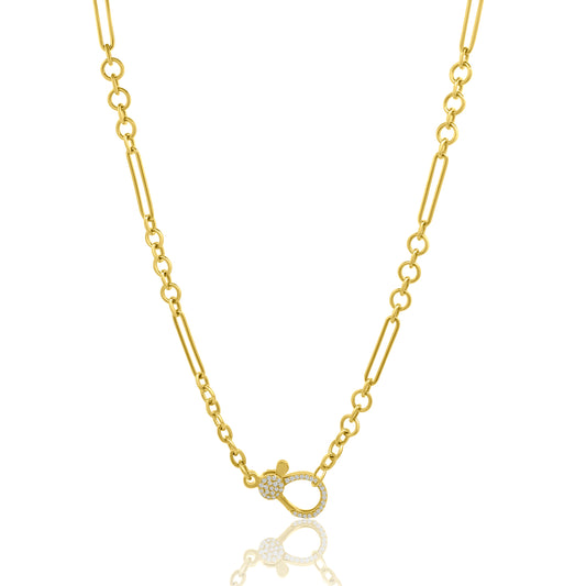 14k Mixed Link Clasp Chain