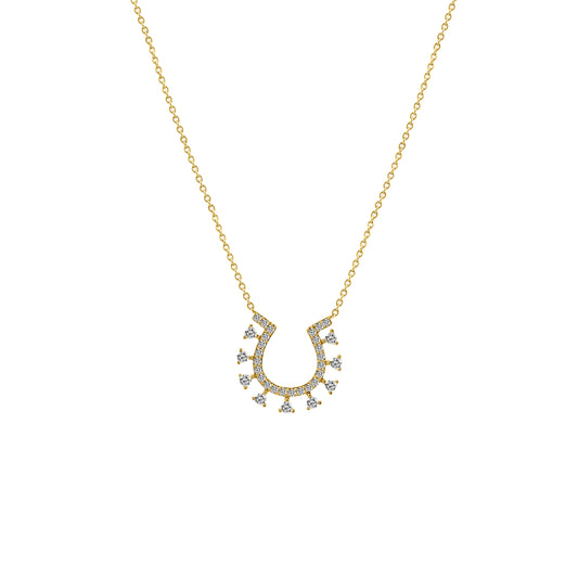 14k Diamond Horseshoe Necklace