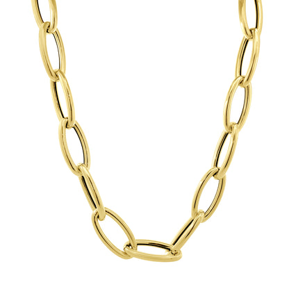 14k Large Puffy Oval Chain