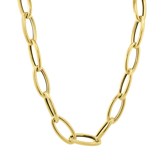 14k Large Puffy Oval Chain