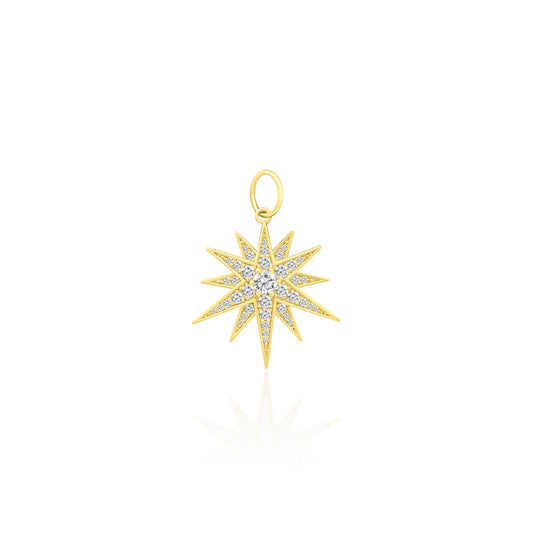 14k Starburst Pendant