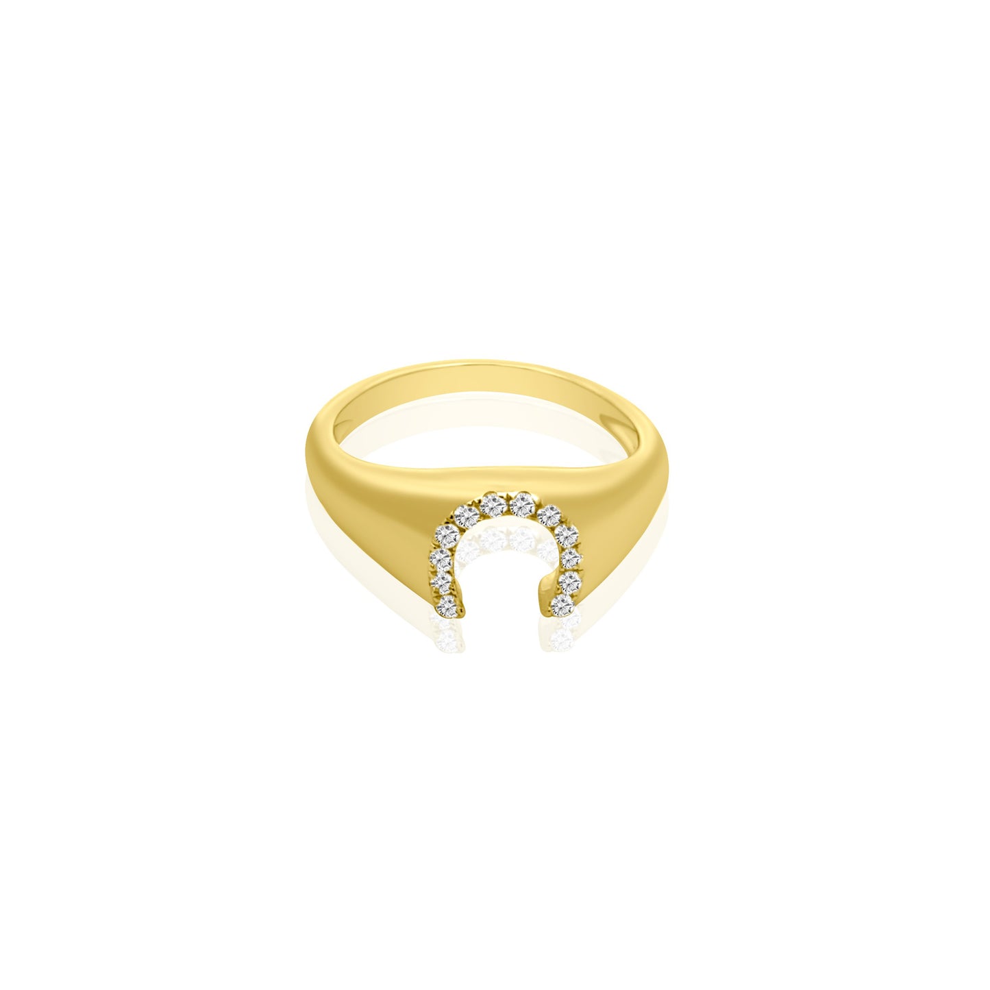 14k Horseshoe Pinky Ring