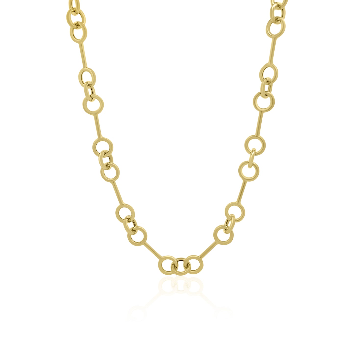 14k Small Gold Barbell Chain