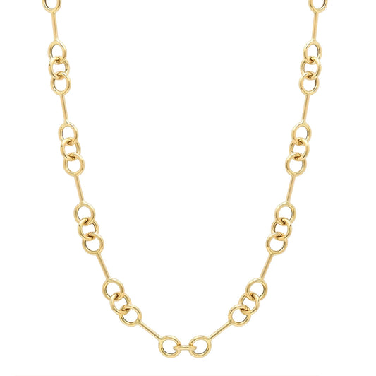 14k Gold Barbell Chain