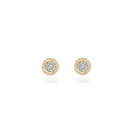 14k Perfect Bezel Stud